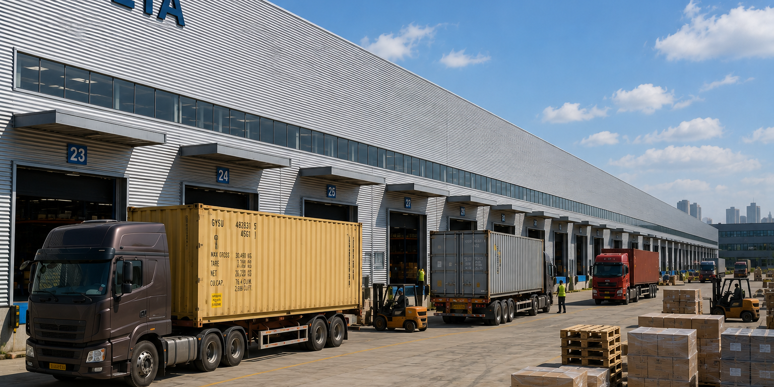 Furniture export orders prepared for container loading and international shipment coordination at GEYA
