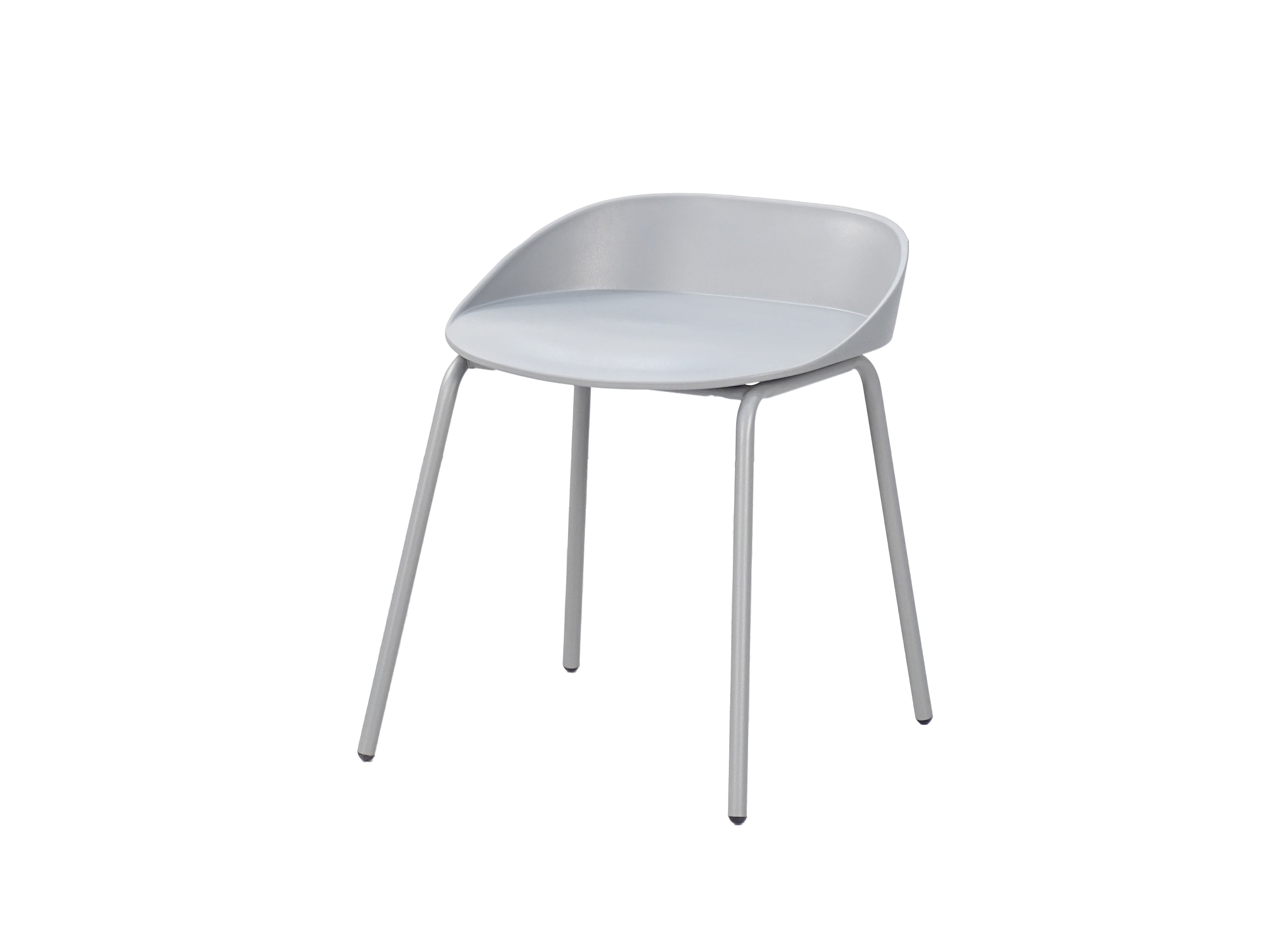Low-Back Polypropylene Side Chair in Soft Grey — PC-97