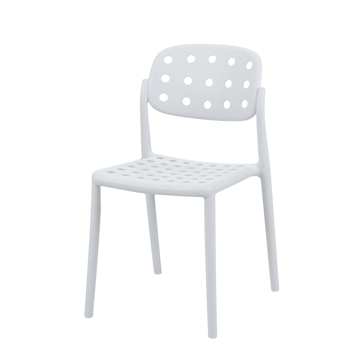 Stackable Plastic Chair for Canteen Seating White PC-111