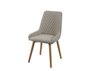 Diamond Quilted Dining Chair — Warm Greige