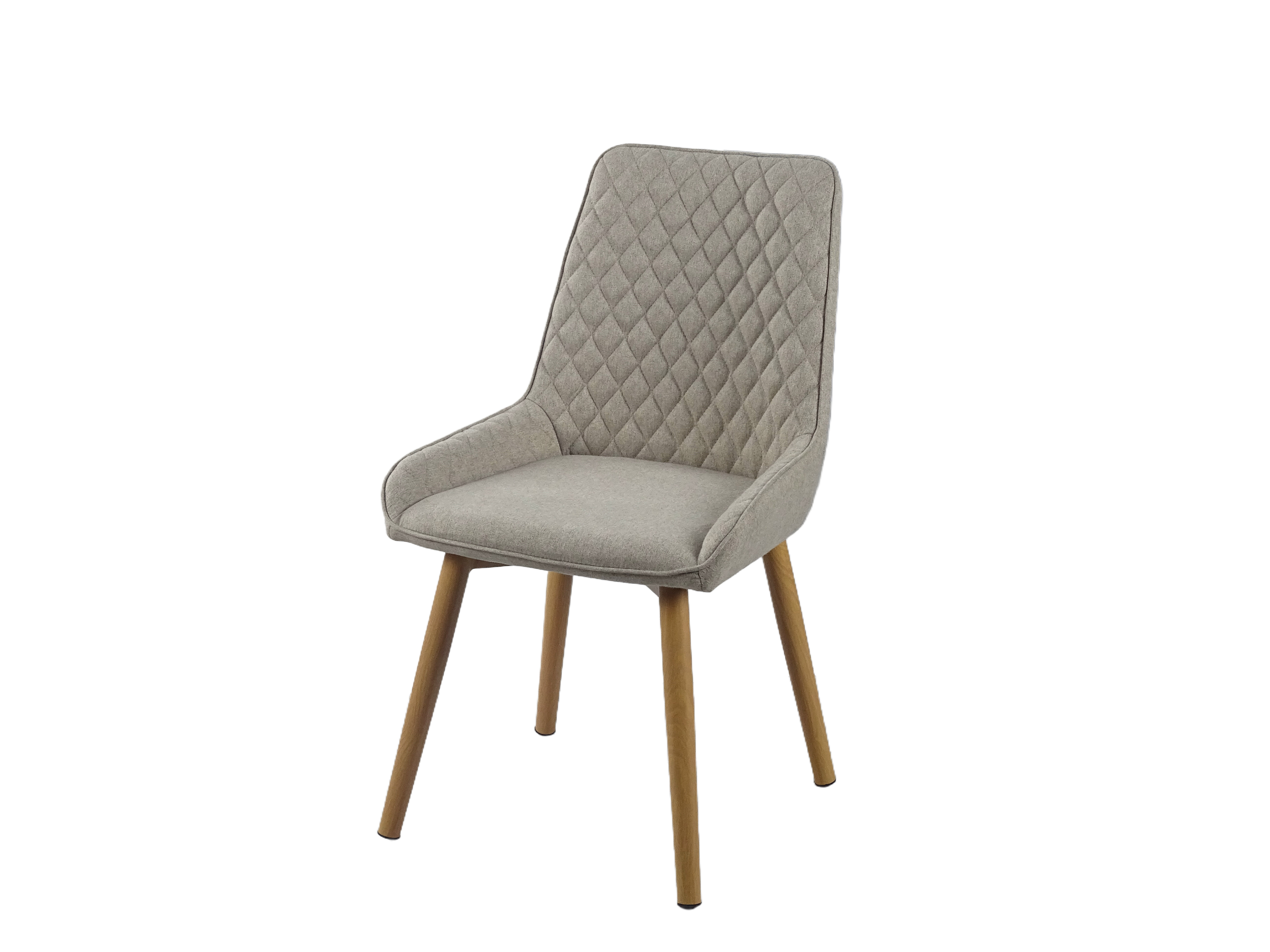 Diamond Quilted Dining Chair — Warm Greige