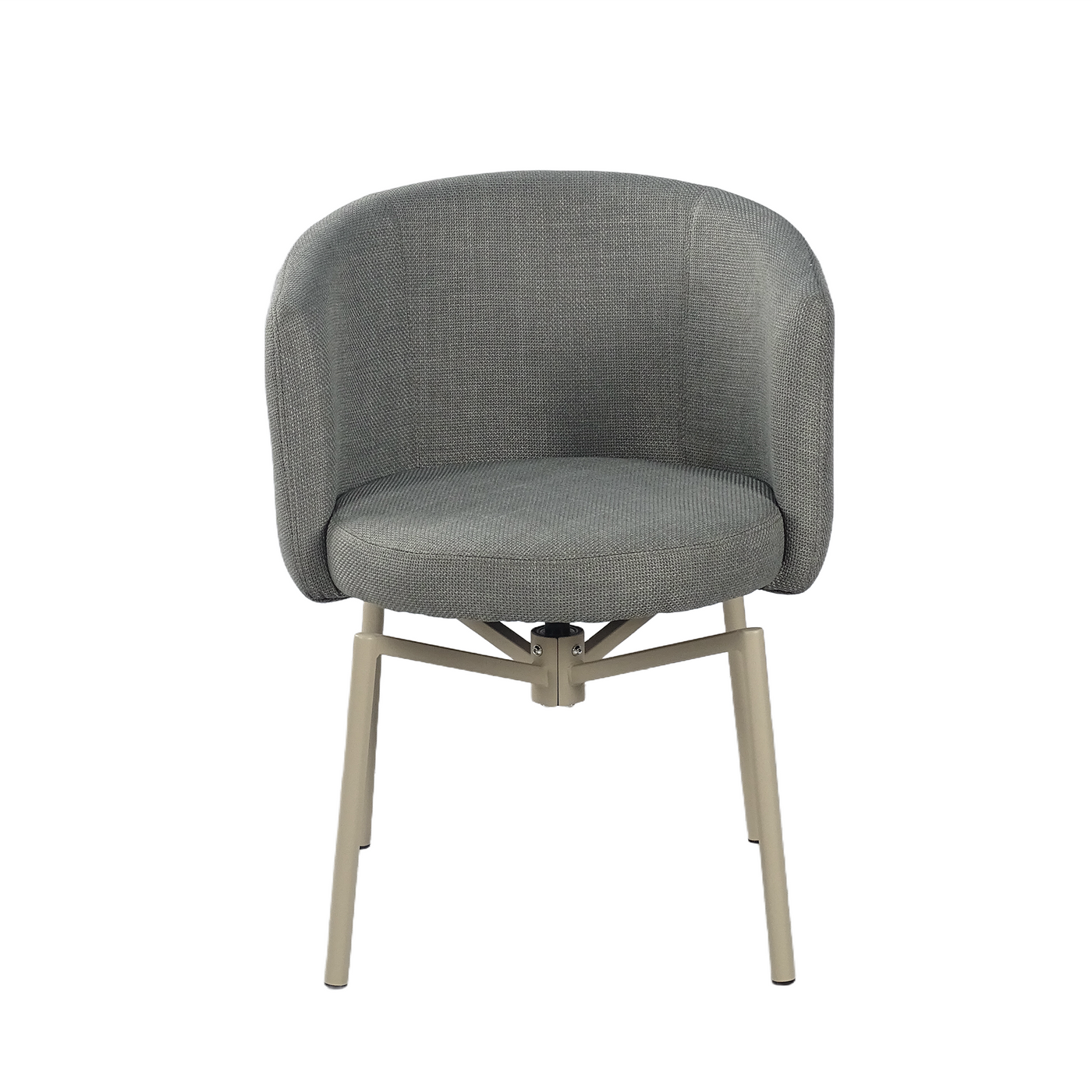 GEYA Seating low-back bouclé swivel tub armchair wraparound shell front profile dc-5083