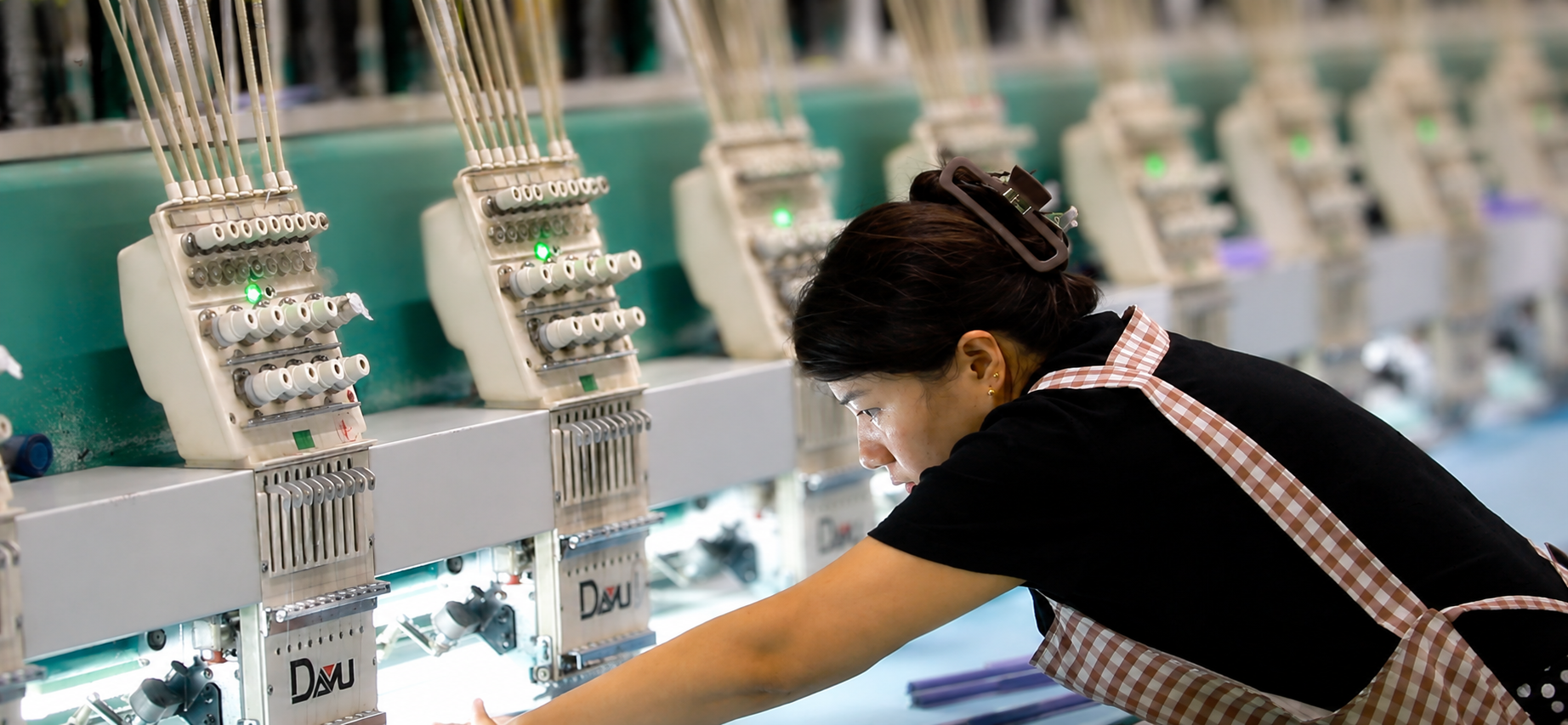 Automated sewing and textile production equipment for OEM furniture manufacturing