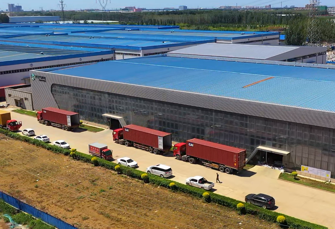 Export container loading of KD-packed bar stool orders at the GEYA Seating factory in China