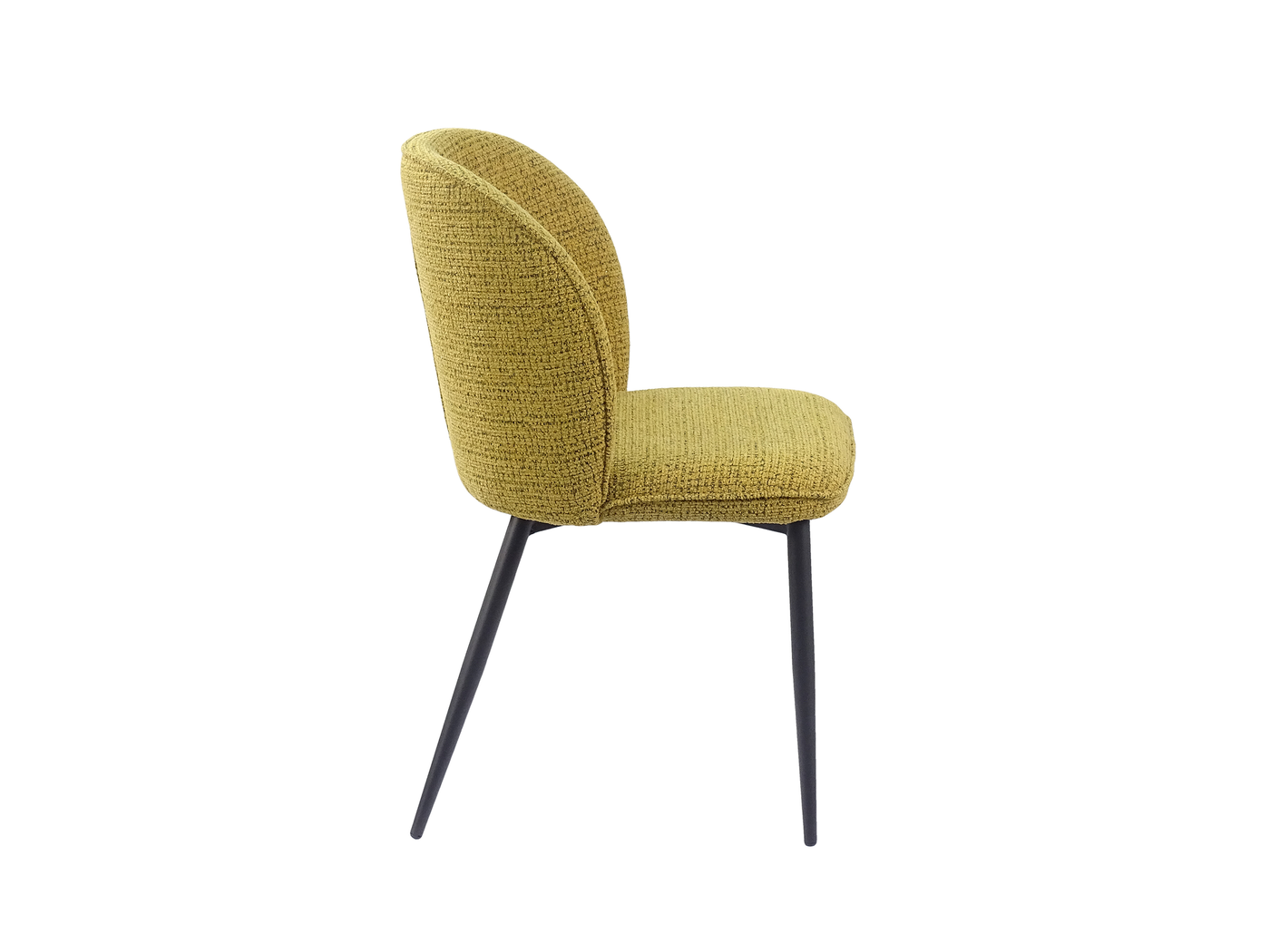 Barrel-Back Upholstered Dining Chair (DC-3155) — Side View — GEYA DC-3155