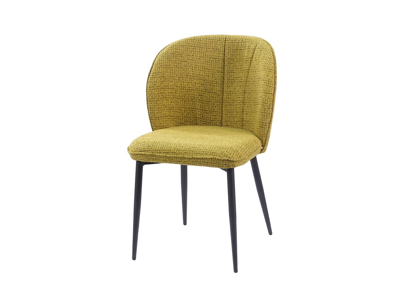 Barrel-Back Upholstered Dining Chair (DC-3155) — Three-Quarter View — GEYA DC-3155
