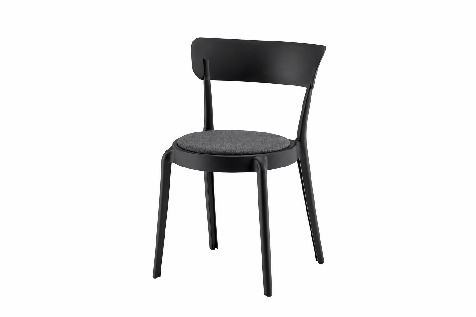 Stackable PP Dining Chair – Matte Black – PC-72