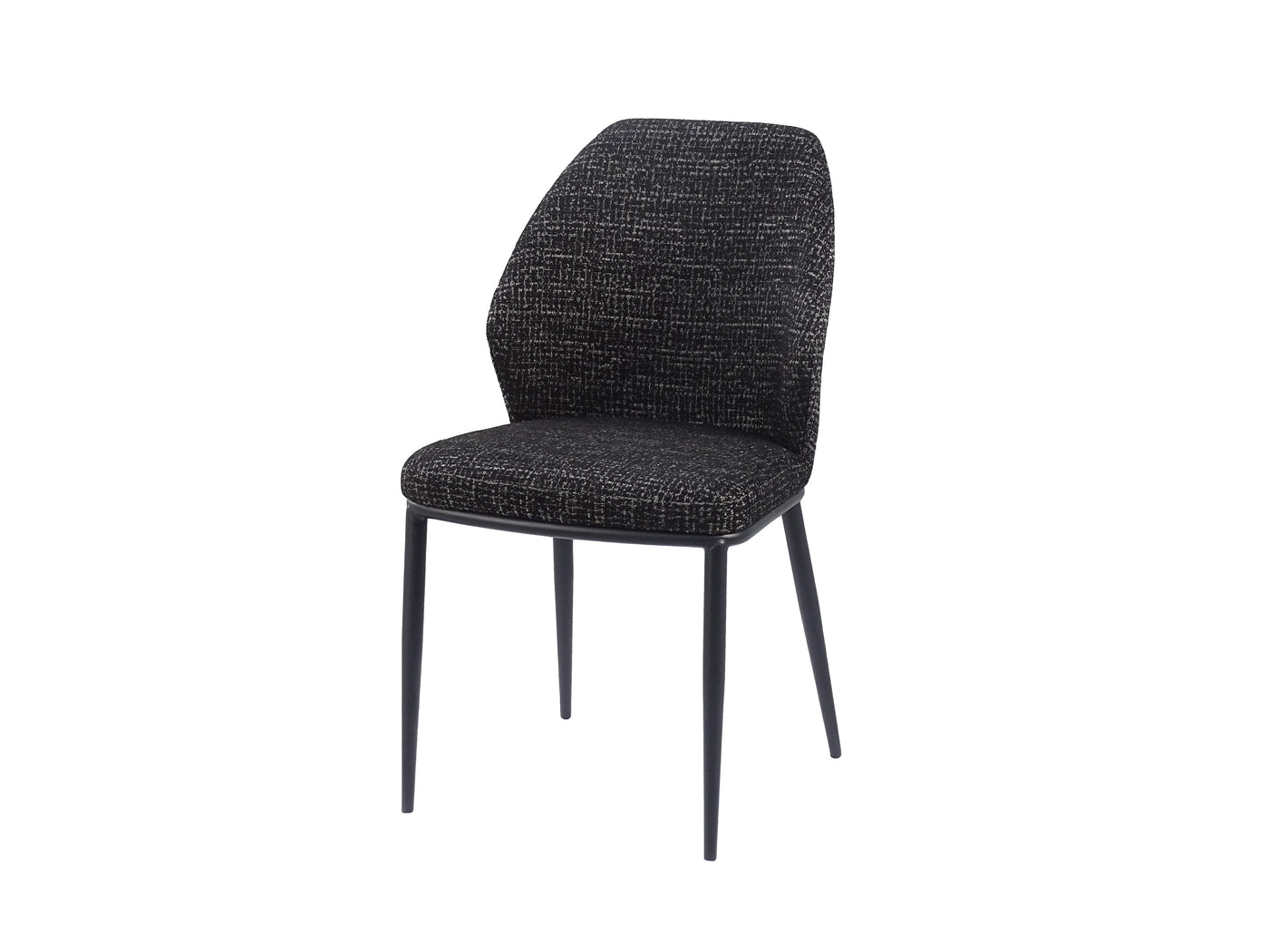 Bouclé Upholstered Dining Chair (DC-3151) — Three-Quarter View — GEYA DC-3151