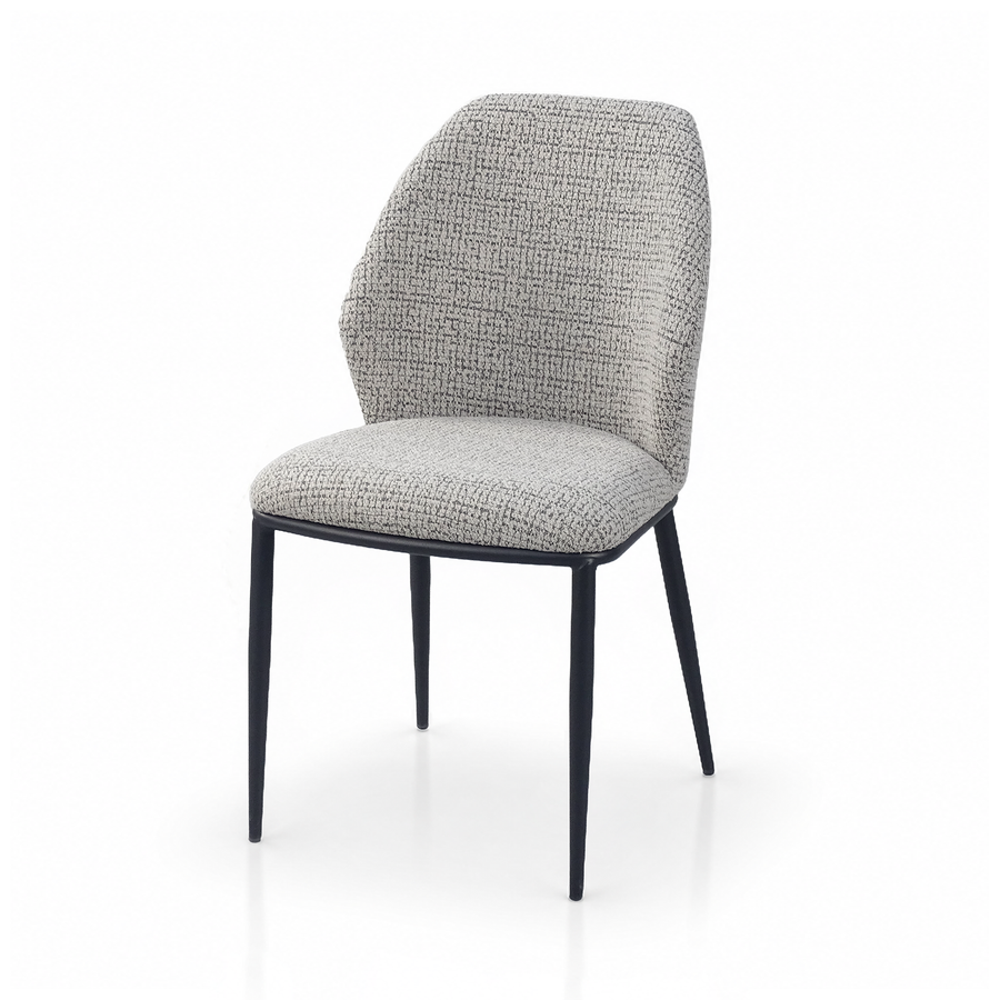 Boucle upholstered dining chair with steel frame by GEYA Seating