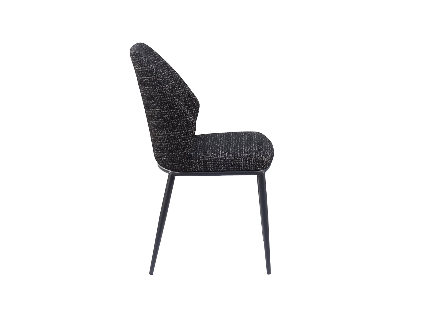 Bouclé Upholstered Dining Chair (DC-3151) — Side View — GEYA DC-3151