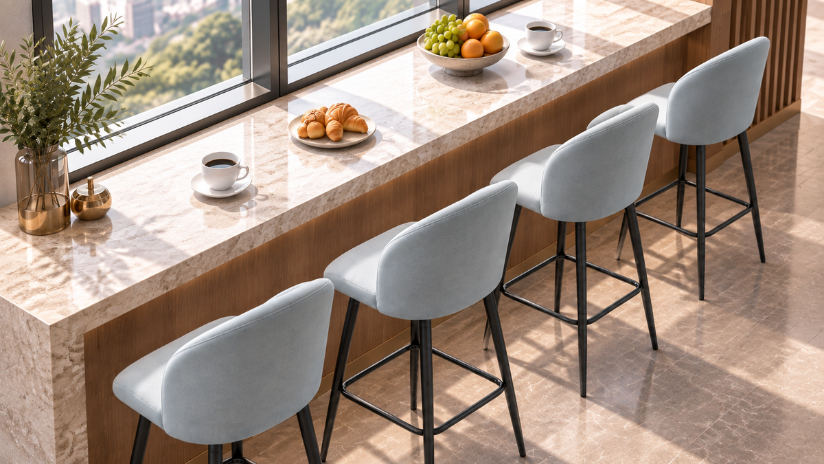 Upholstered Bar Stools for Hotel Breakfast Bars — GEYA BC-50-750