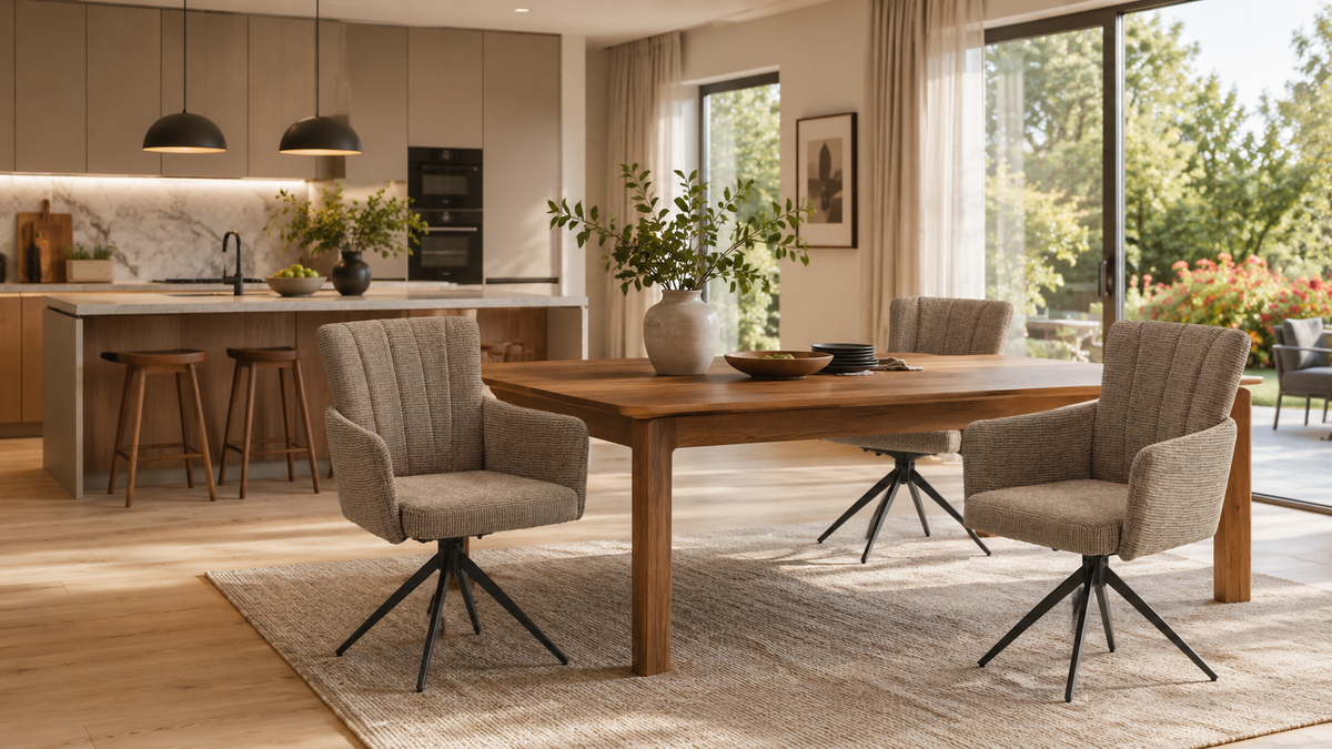 Modern Kitchen Dining Space with [