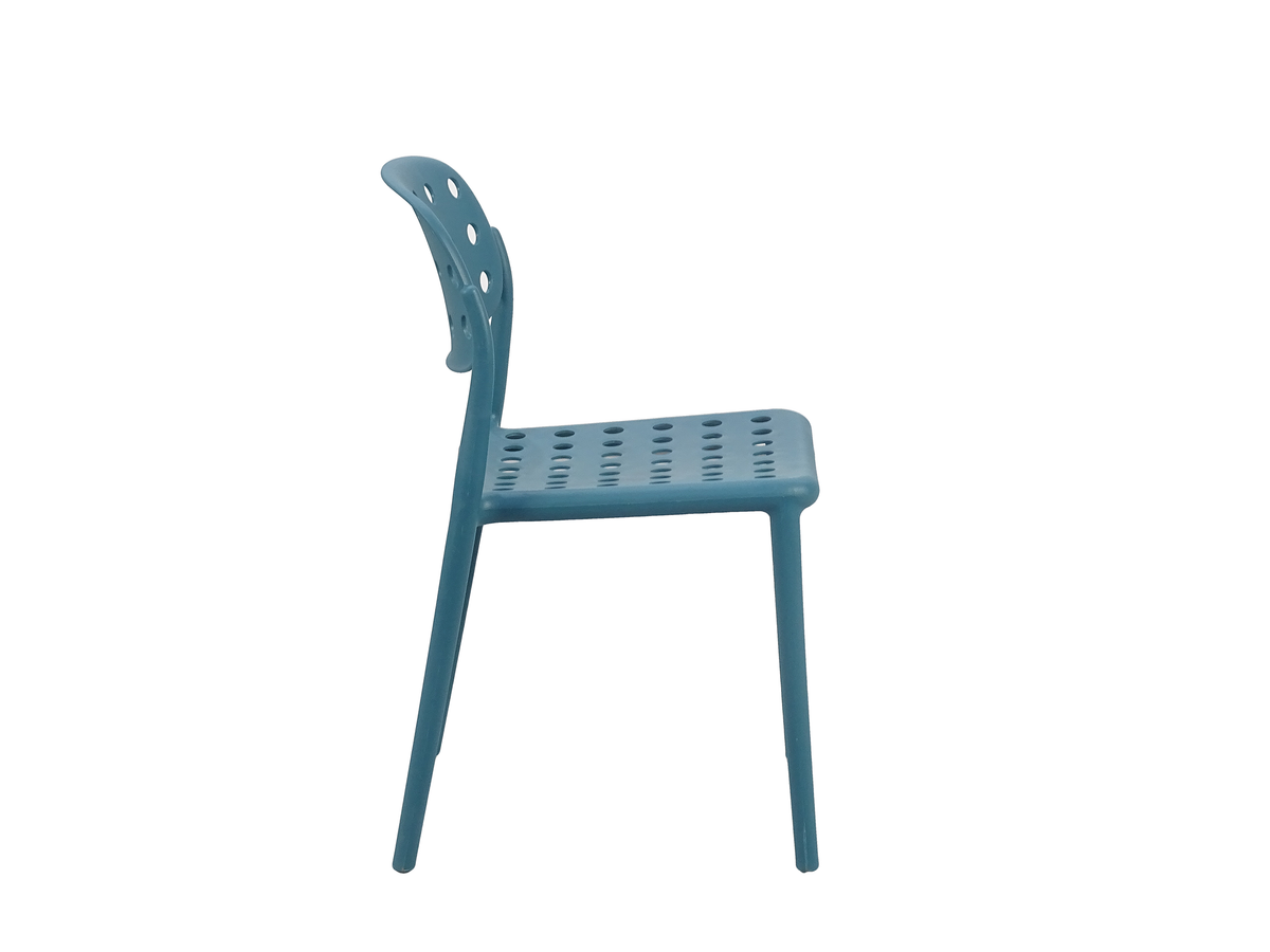 Compact Footprint and Curved Chair Profile Teal PC-111