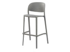 Full-Back Polypropylene Bar Stool in Warm Grey — PC-117