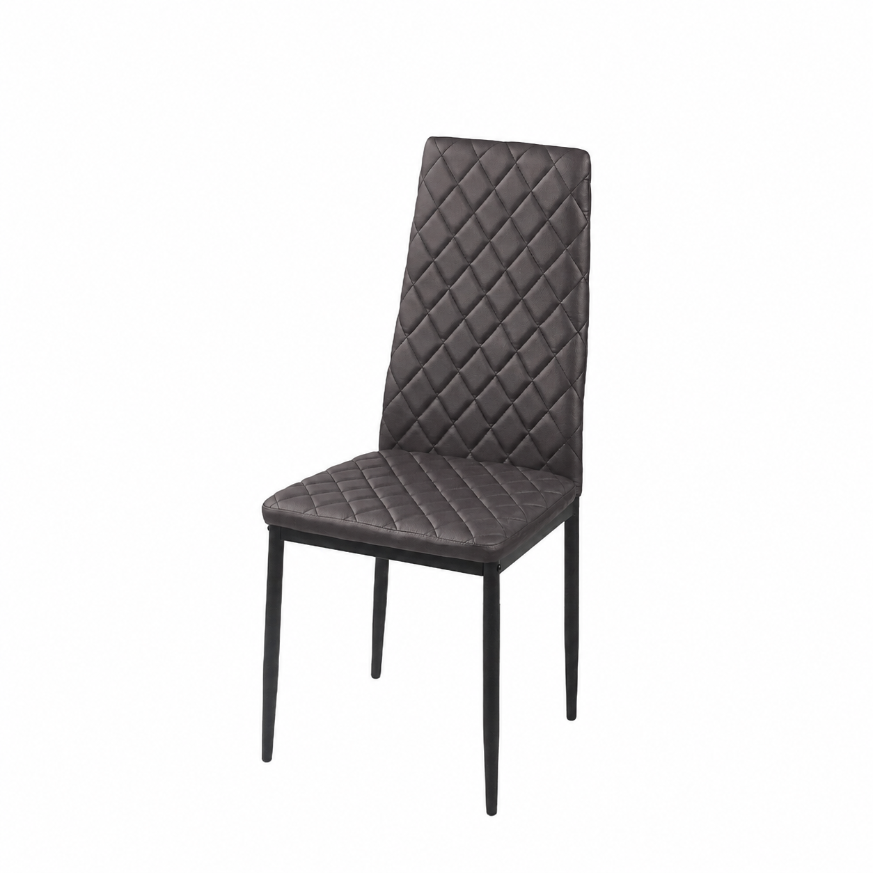 Charcoal faux leather dining chair for residential and contract restaurant interiors — DC-2017-1