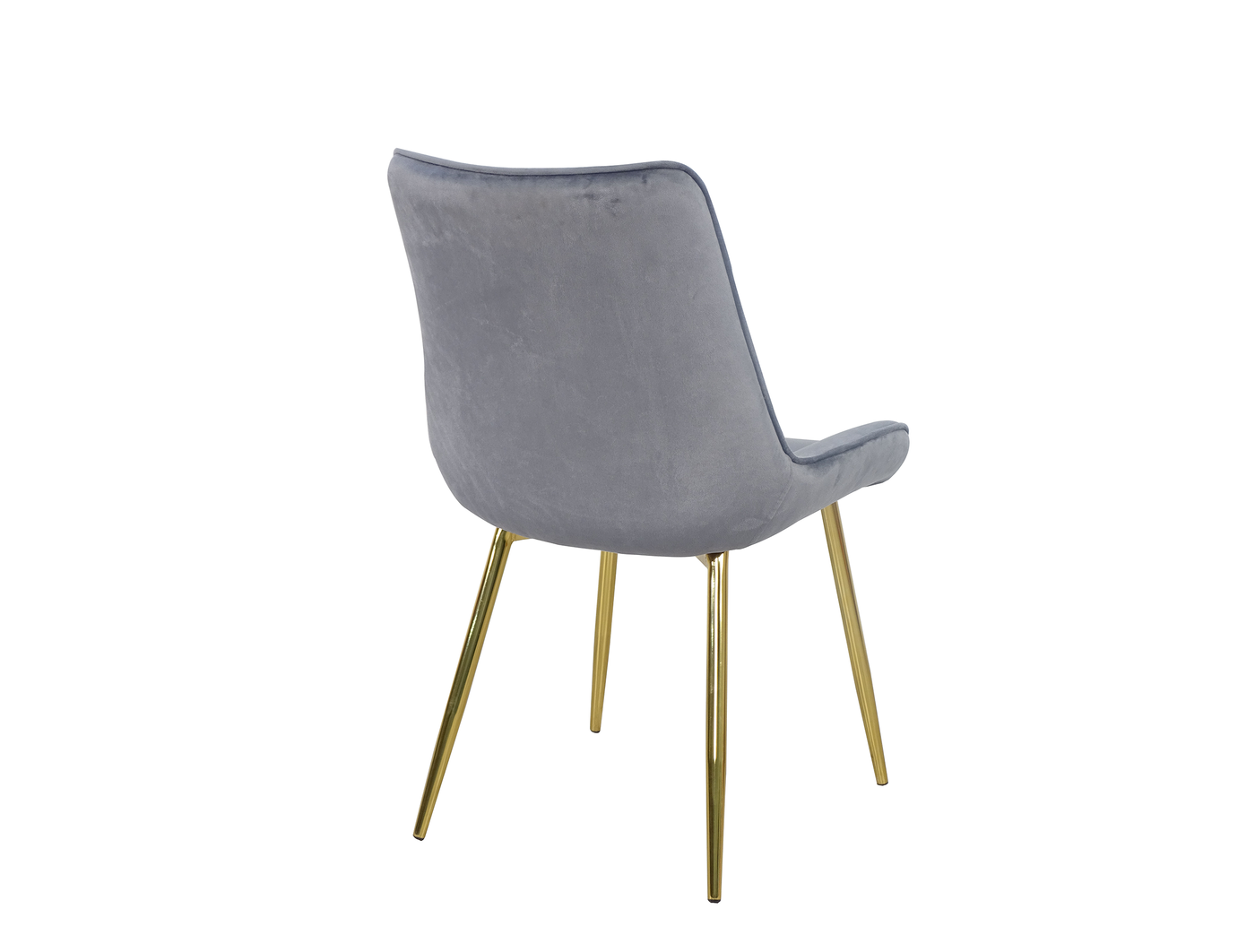 Diamond-Quilted Upholstered Dining Chair, rear view, Steel Blue (DC-1819)- GEYA Seating