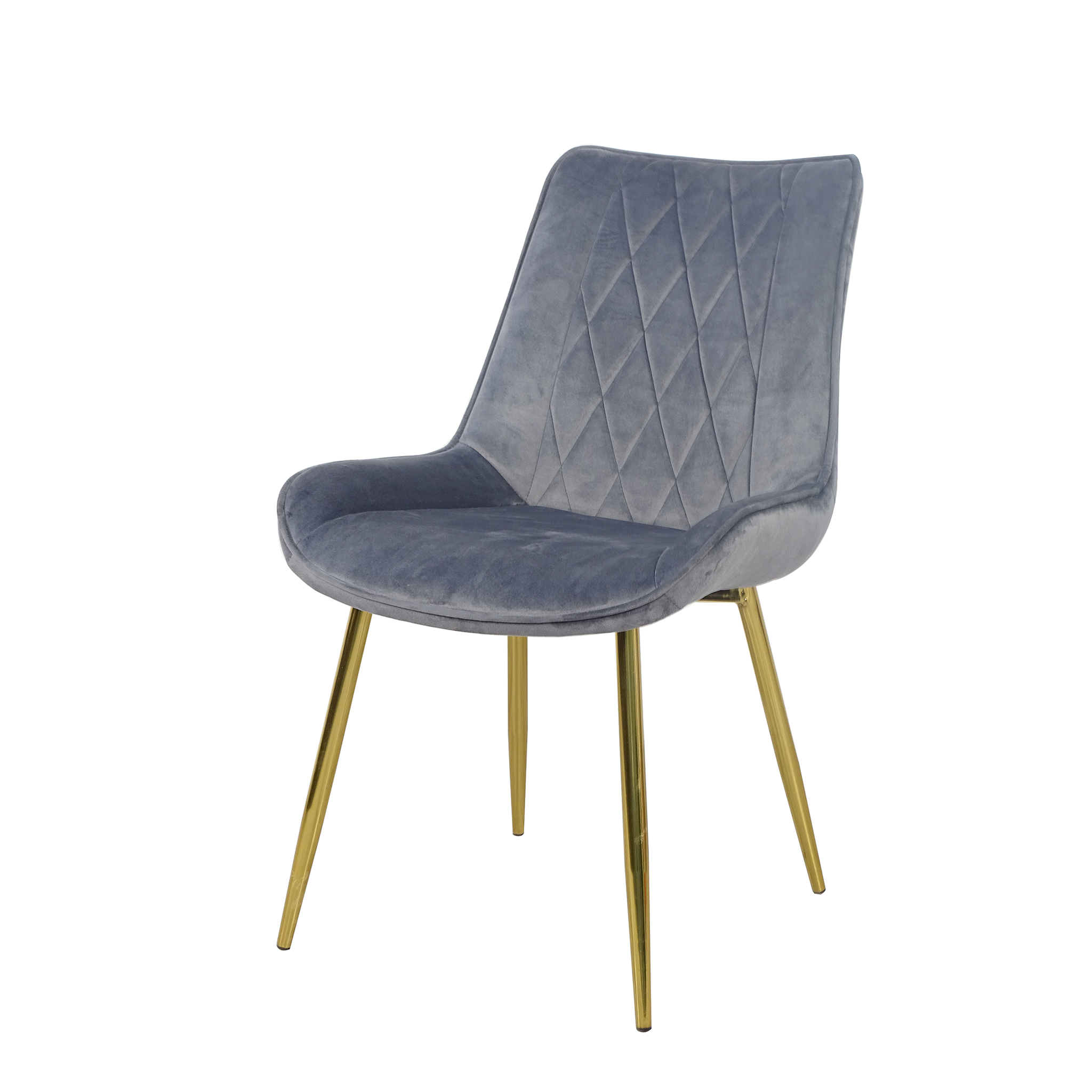 Diamond-Quilted Upholstered Dining Chair in Steel Blue (DC-1819)- GEYA Seating