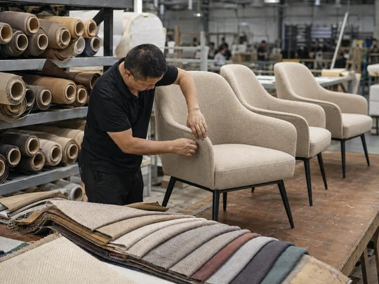 Dining armchair upholstery and material options at GEYA