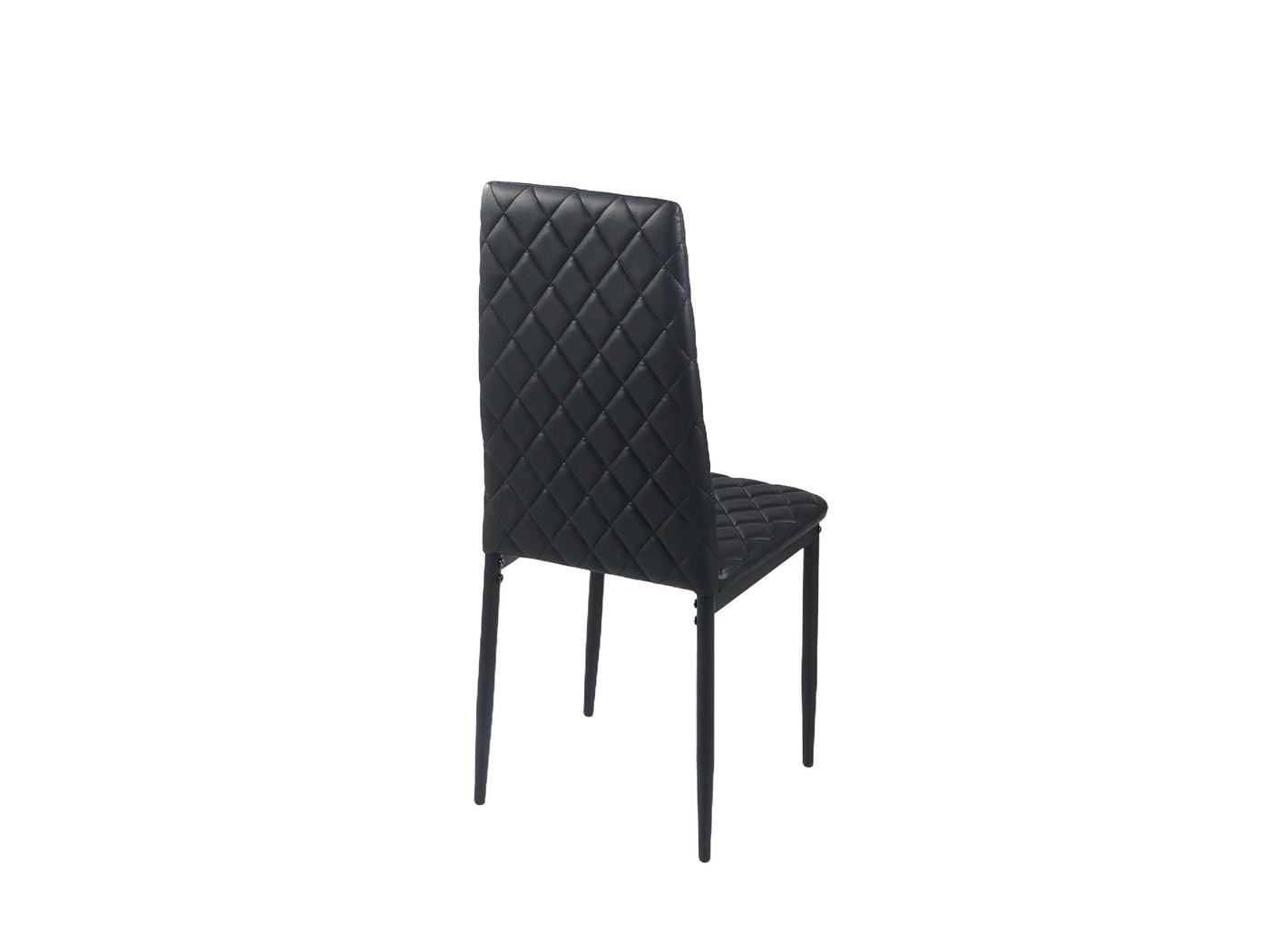 Diamond-Quilted Faux Leather Dining Chair (DC-2017-1) — Rear View — GEYA DC-2017-1
