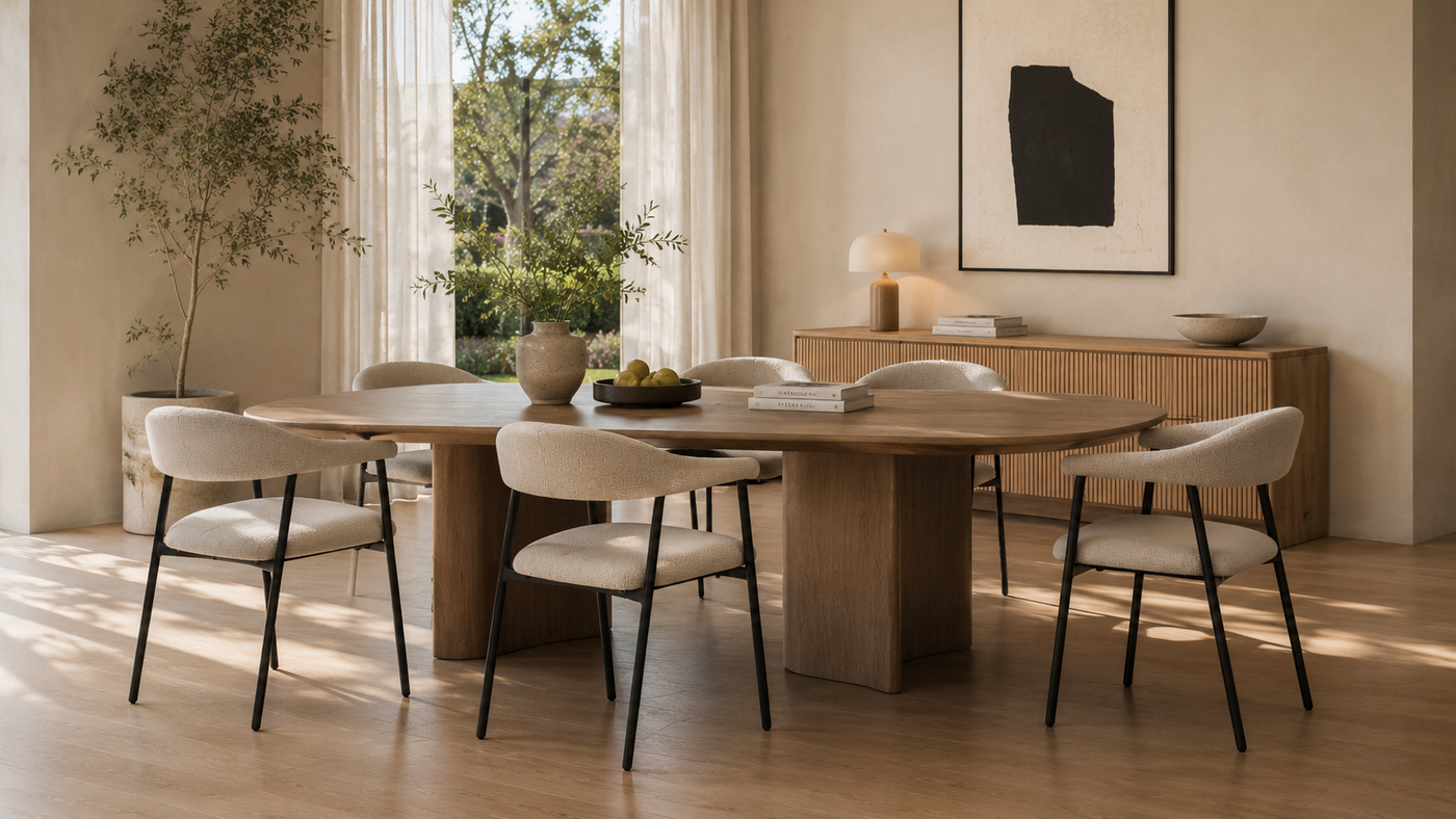 Warm Minimal Dining with [