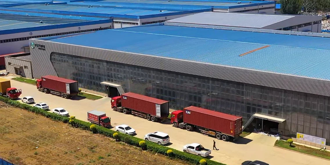 Aerial view of GEYA furniture manufacturing base supporting OEM and ODM production in China