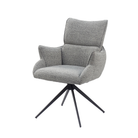 Rear view of forest black high-back winged swivel armchair showing backrest rear panel and four-star black steel base — DC-5035