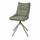 High Back Swivel Meeting Chair in olive moss green linen-blend upholstery with a sculpted high back, four-star swivel base, and collaborative office seating design, model DC-5075.