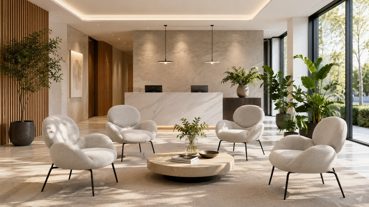 Hotel Lobby Lounge Seating with [