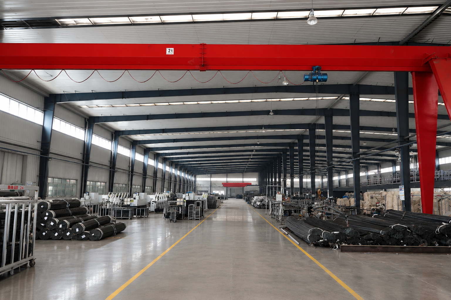 Metal fabrication workshop for seating and table frame production