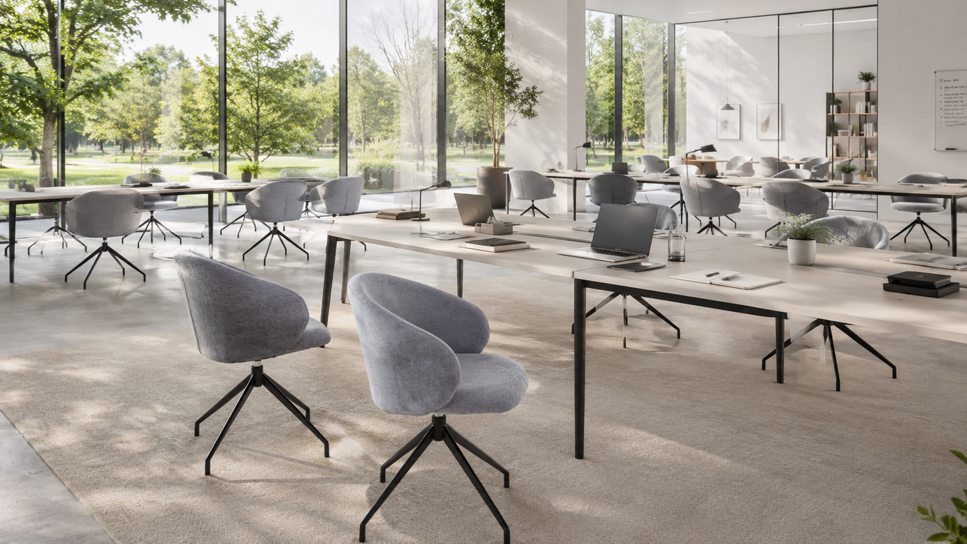 Armless Swivel Work Chairs for Collaborative Office Seating with [