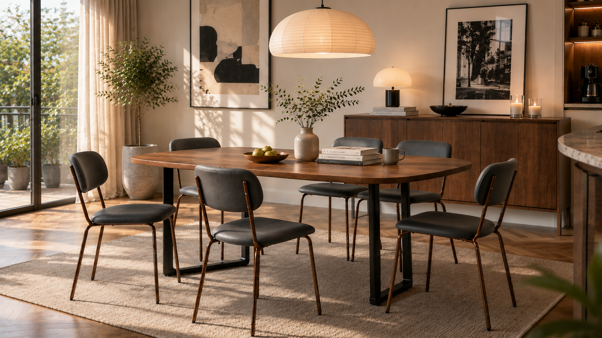 Sculpted Back Dining Chair — Warm Dining Room with [