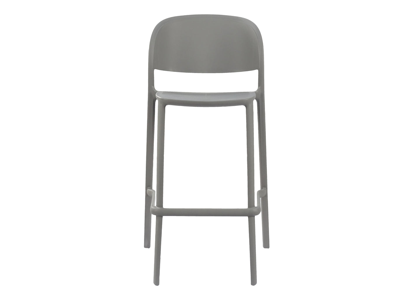 Full-Back Polypropylene Bar Stool (PC-117) — Front View  — GEYA PC-117