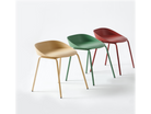 Low-Back Polypropylene Side Chair in Beige, Green and Red — PC-97