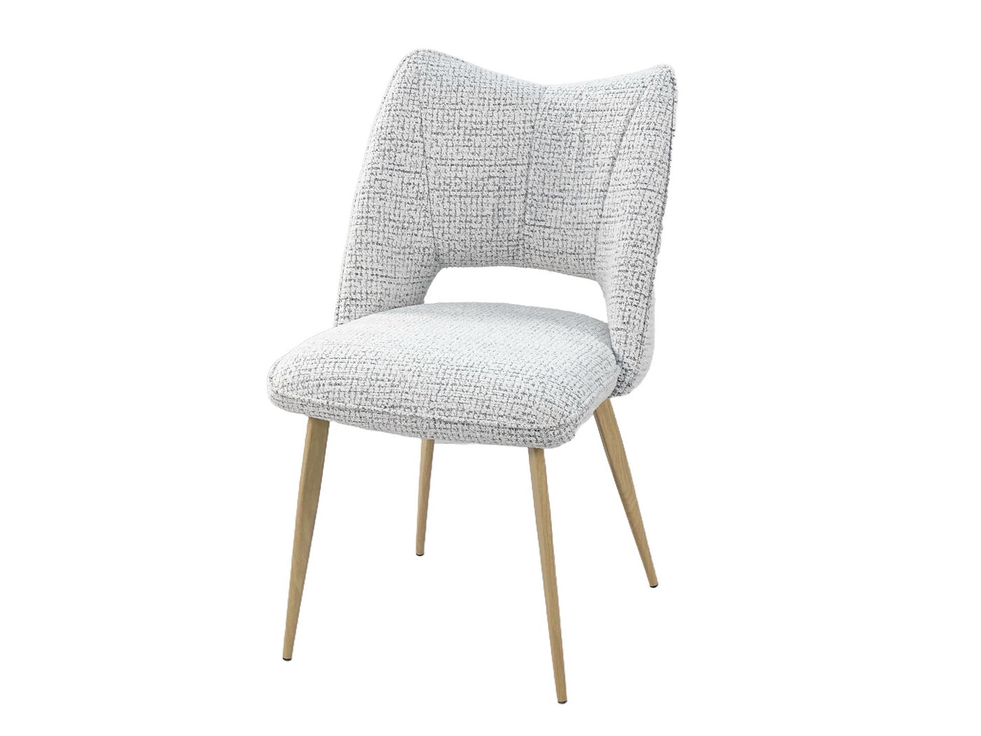 Open-Back Winged Dining Chair (DC-3208) — Three-Quarter View  — GEYA DC-3208