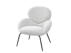 Petal-Form Rounded Bouclé Lounge Chair (RC-06) - GEYA Seating