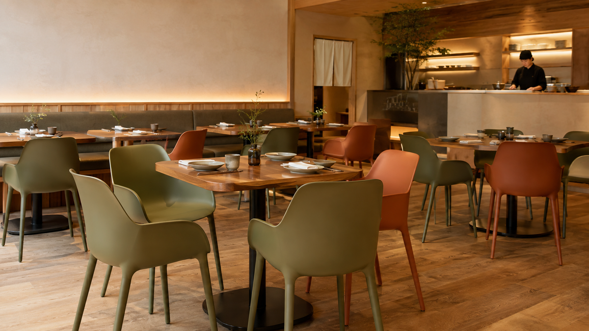 Polypropylene restaurant dining chairs for commercial dining spaces