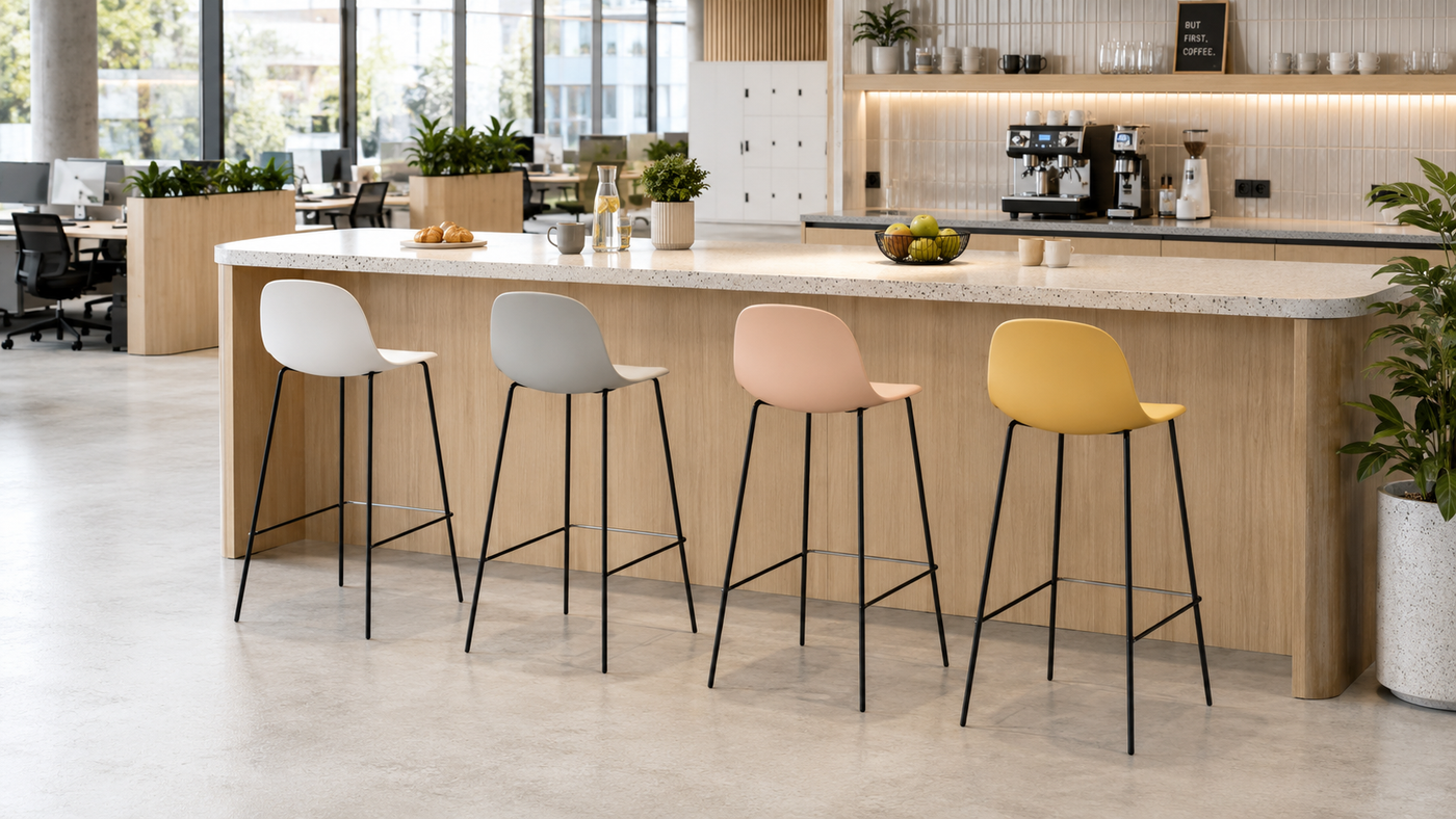 Office Coffee Bar – Collaborative Seating with [