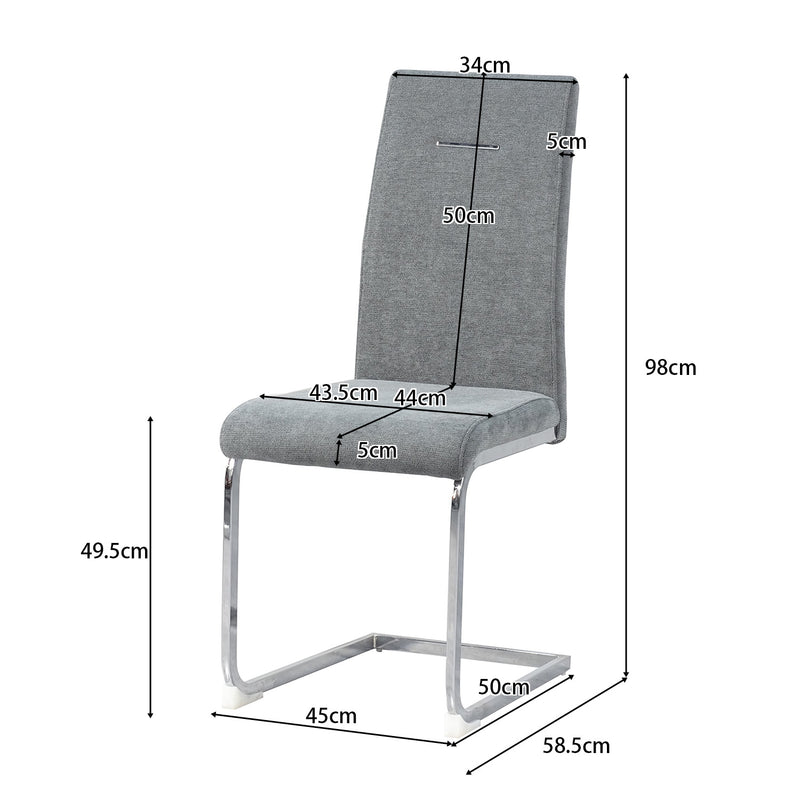 PU cantilever meeting chair dimensions: overall height 980 mm, width 450 mm, depth 585 mm, seat height 495 mm, DC-3037