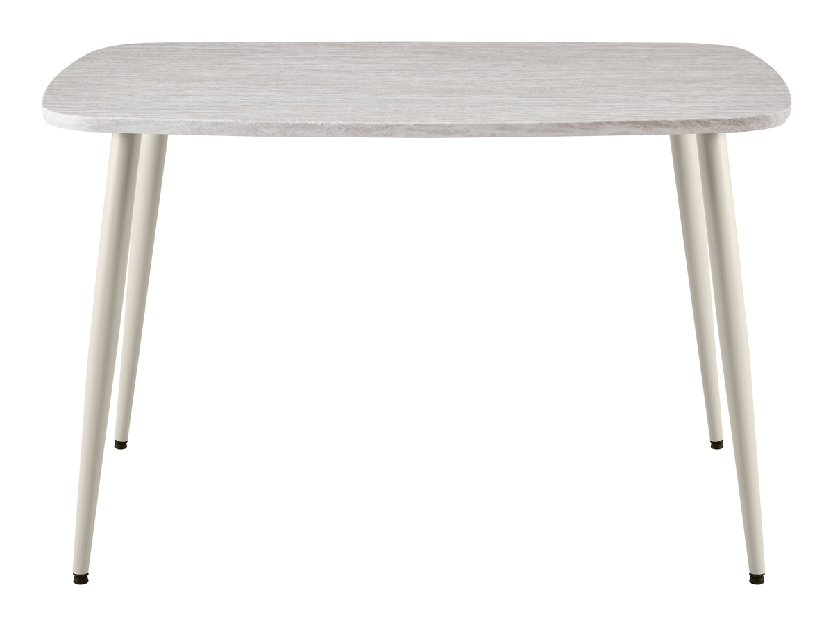 Reverse-bevel dining table with tapered steel legs, 760 mm overall height, GEYA Seating T-173