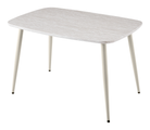 Reverse-bevel dining table with tapered steel legs for contemporary spaces, GEYA Seating T-173
