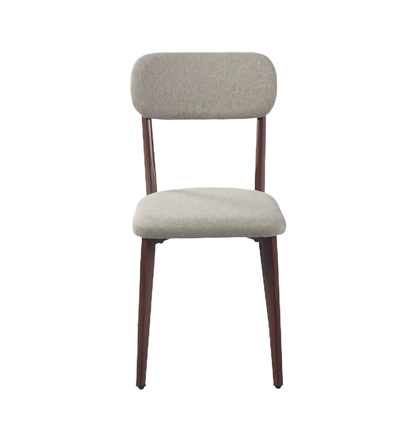 Rounded Cushion Stackable Linen Dining Chair (DC-3257) — Front View — GEYA DC-3257