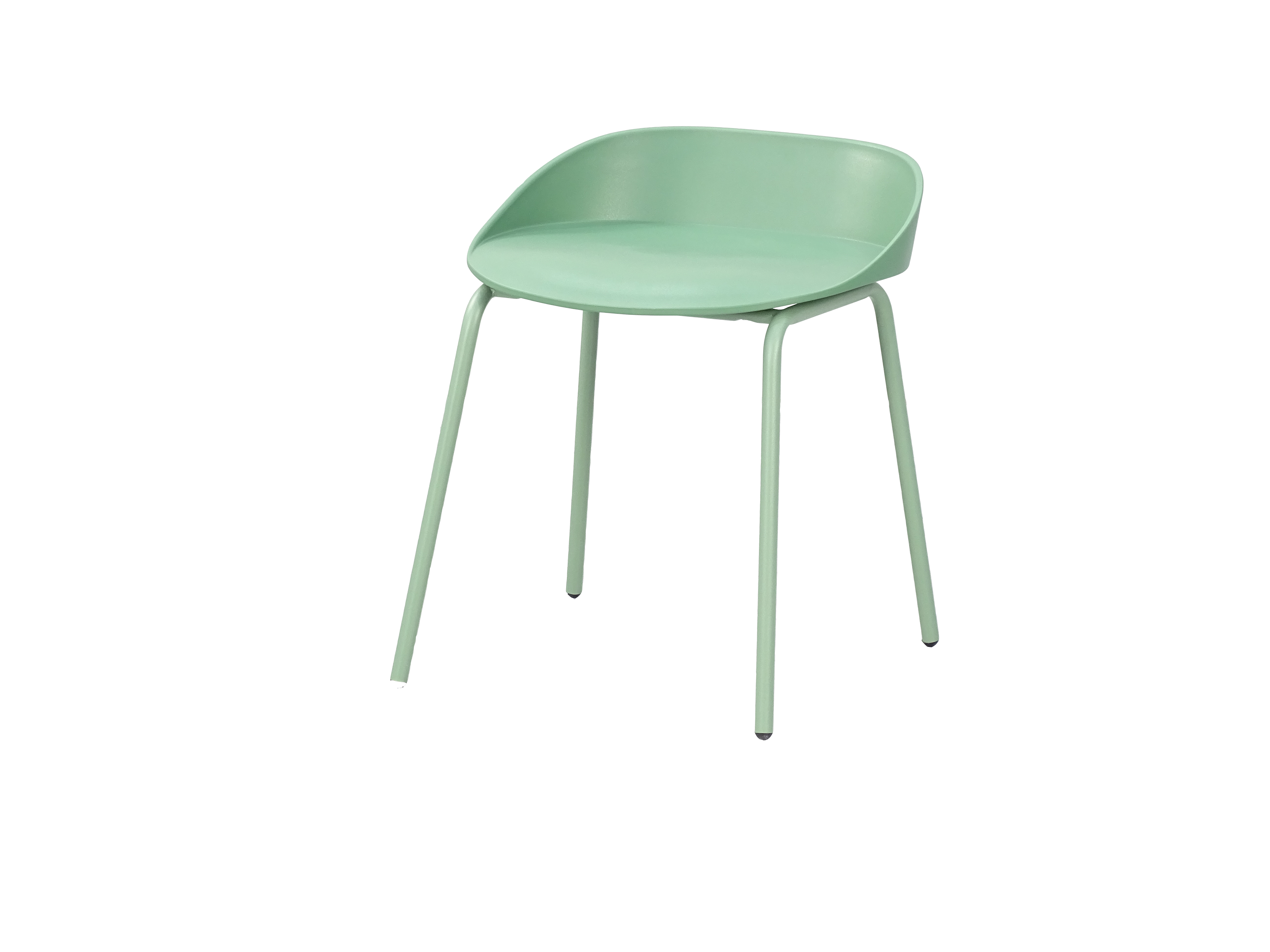 Low-Back Polypropylene Side Chair in Sage Green — PC-97