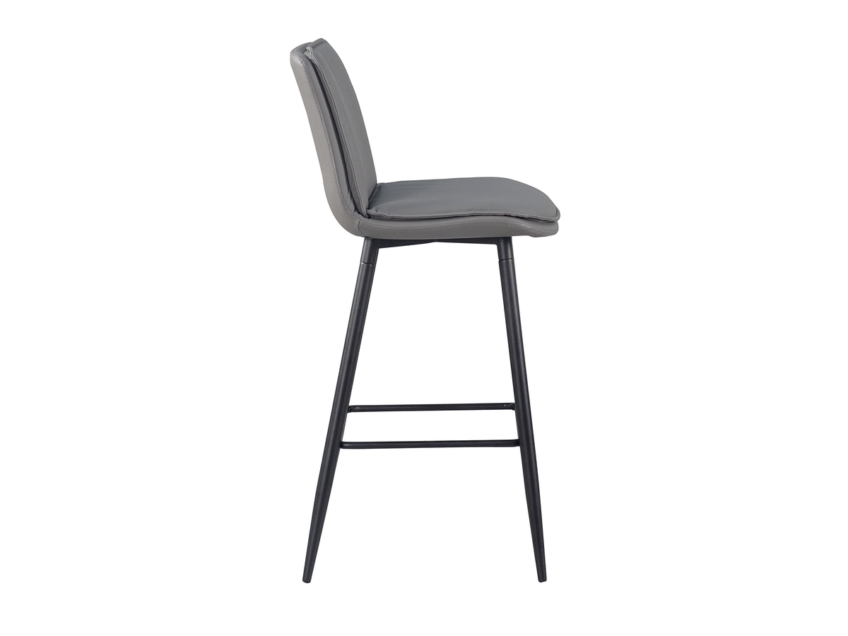 Side view of tapered bar stool in Mist displaying 380 mm seat depth and back incline BC-66-705