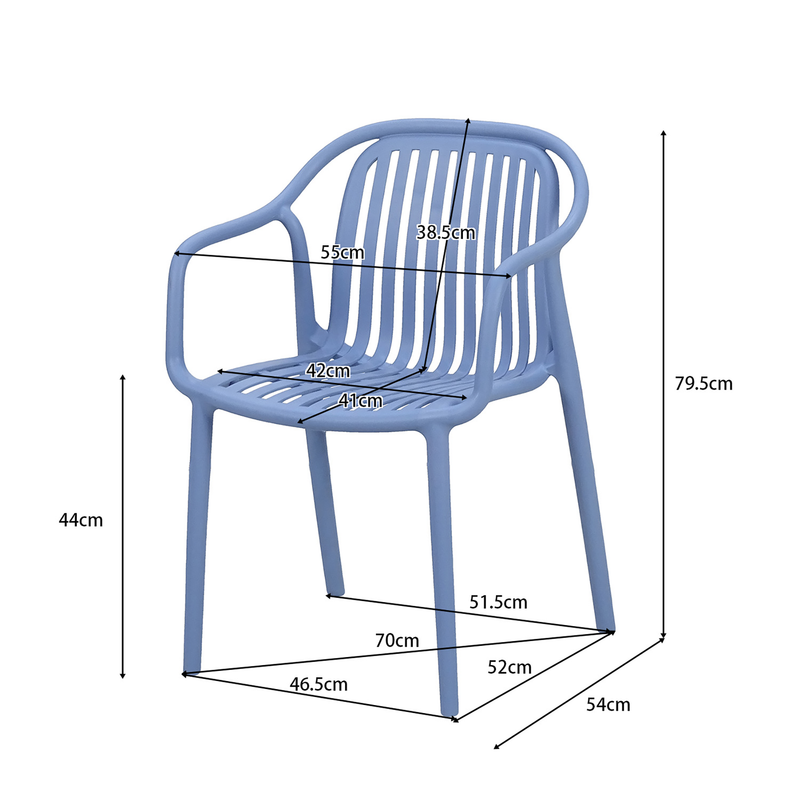 Stechnical dimensions diagram with 795mm height, 440mm seat height, 540mm depth, PC-112