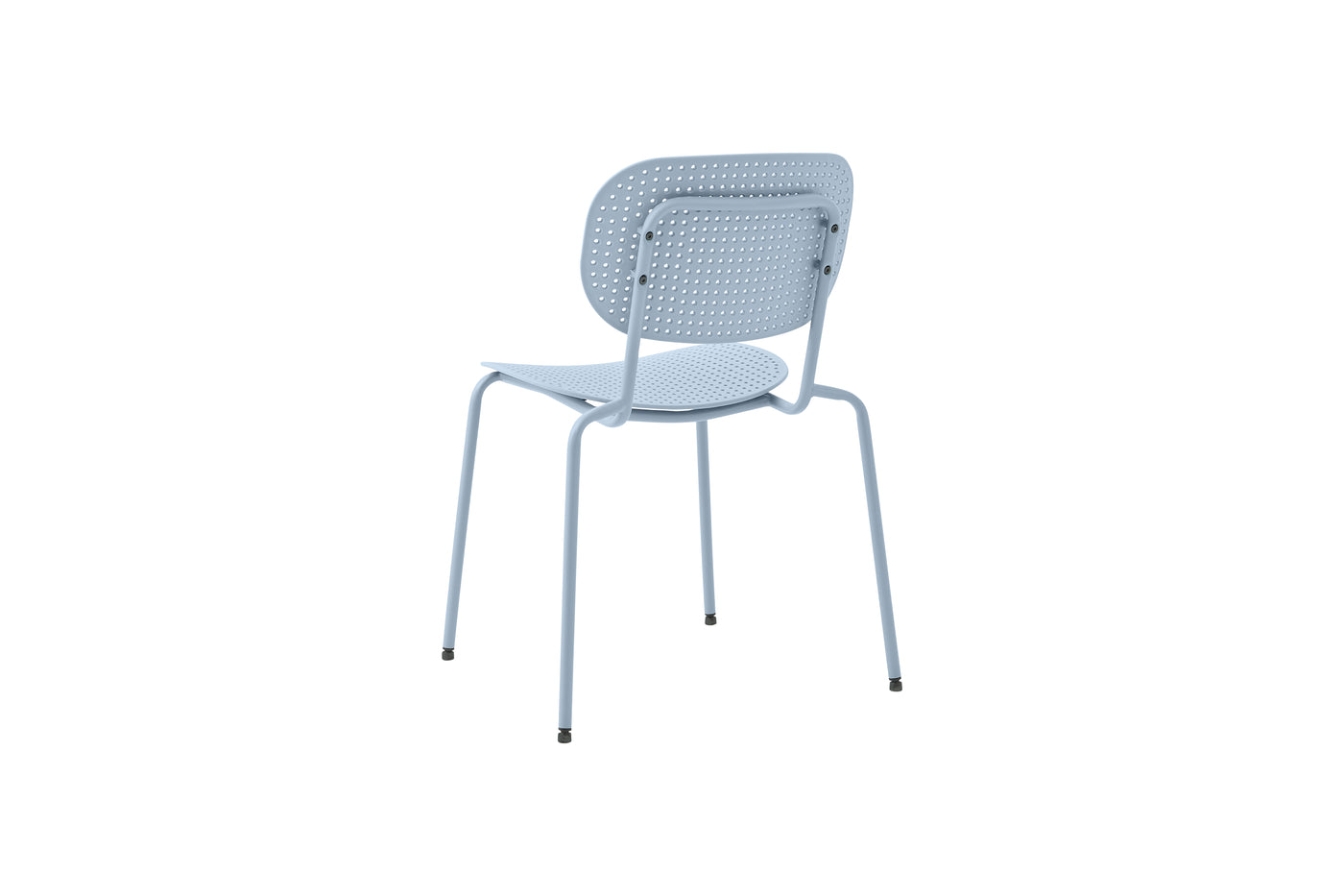 Ventilated PP Café Side Chair with Metal Tube Frame（ PC-25） — Rear View   — GEYA PC-25