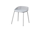 Low-Back Polypropylene Side Chair in Soft Grey — PC-97