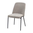 Greige soft-square dining chair with woven upholstery for residential dining spaces DC-3070