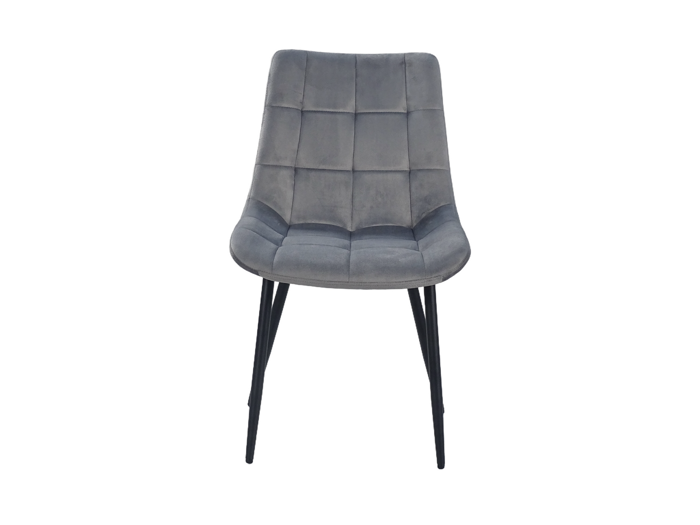 Structured woven high-back dining chair front view with channel-stitched backrest and diamond-quilted seat, GEYA Seating DC-3218