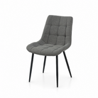 Structured woven upholstered dining chair in Charcoal Grey DC-3218