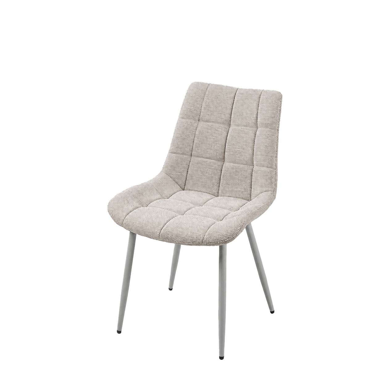 Structured woven upholstered dining chair in Warm Grey DC-3218
